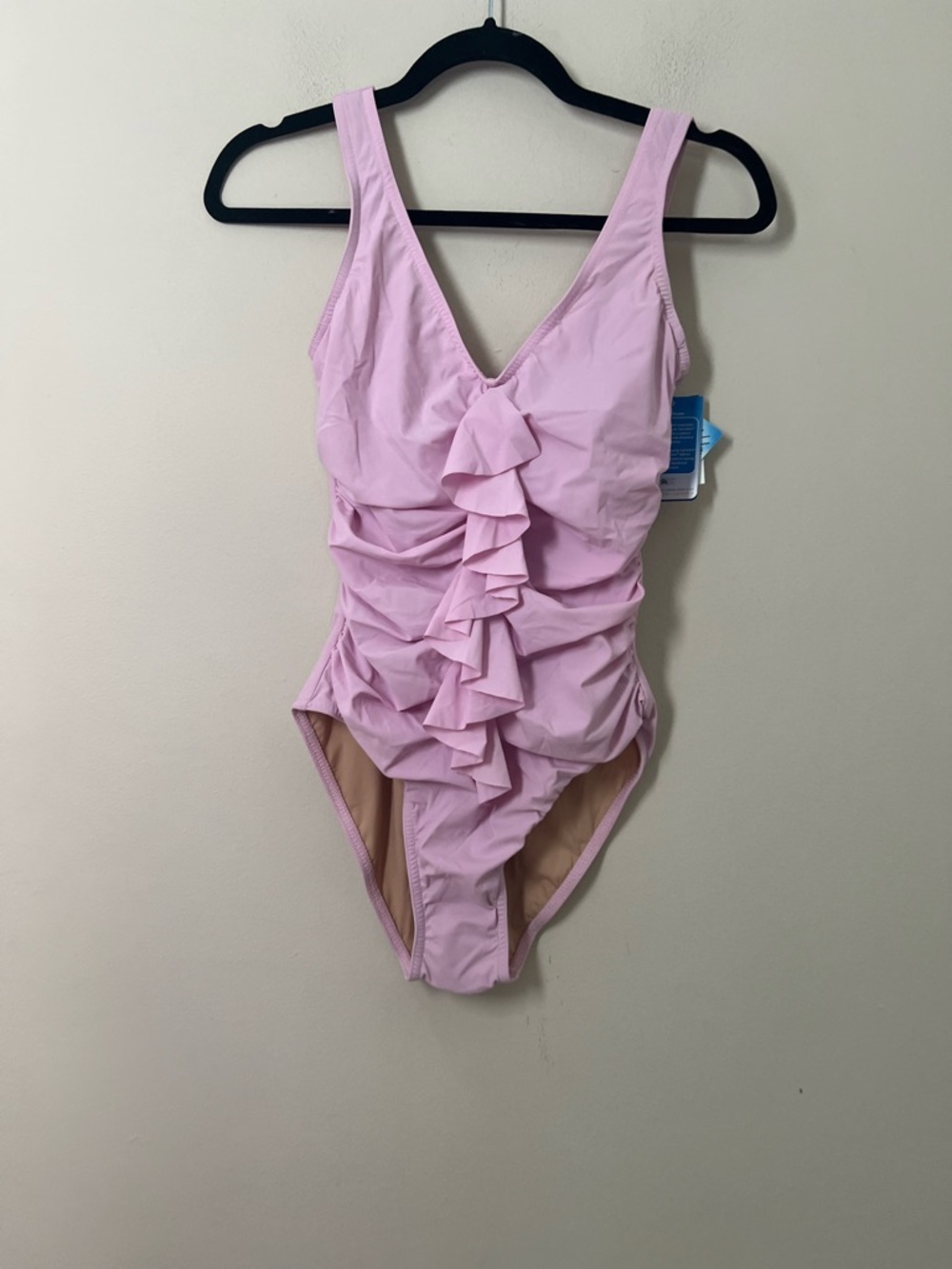 Karla Collette light  Pink Floral-Front V-Neck One-Piece Swimsuit - Picture 7 of 16